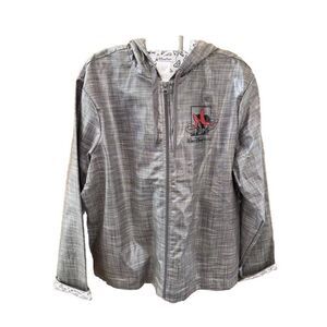 Disney Parks Rain Jacket Women XL Minnie Mouse Say Yes to Bows Zip Hood New Logo